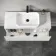 Malta Fluted Coastal White Wall Hung Drawer Vanity with Marble Top & Marin Basin 1000mm