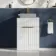 Havana Fluted Coastal White Cabinet with Marble Top 600mm (Excludes Counter Top Basin) - Brushed Brass Accents
