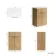 Havana Fluted Country Oak Cabinet with Marble Top 600mm (Excludes Counter Top Basin) - Chrome Handles