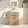 Havana Fluted Country Oak Cabinet with Marble Top & Reno Basin 600mm - Chrome Handles