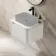 Sorrento Fluted Coastal White Wall Hung Drawer Vanity with Marble Top 600mm - Excludes Counter Top Basin