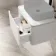 Sorrento Fluted Coastal White Wall Hung Drawer Vanity with Marble Top 600mm - Excludes Counter Top Basin