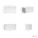 Sorrento Fluted Coastal White Wall Hung Drawer Vanity with Marble Top 800mm - Excludes Counter Top Basin