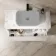 Sorrento Fluted Coastal White Wall Hung Drawer Vanity with Marble Top 1000mm - Excludes Counter Top Basin