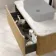Sorrento Fluted Country Oak Wall Hung Drawer Vanity with Marble Top 1000mm - Excludes Counter Top Basin
