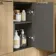 Sicily Fluted Country Oak Side Cabinet Unit 300mm - Chrome Handles