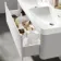 Sorrento Fluted Coastal White Wall Hung Double Basin Drawer Vanity 1200mm