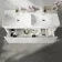 Sorrento Fluted Coastal White Wall Hung Double Basin Drawer Vanity 1200mm