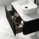 Sorrento Fluted Matt Black Wall Hung Drawer Vanity with Marble Top & Marin Basin 800mm