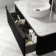 Sorrento Fluted Matt Black Wall Hung Drawer Vanity with Marble Top & Nevis Basin 1000mm