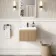 Malta Fluted Country Oak Wall Hung Basin Drawer Vanity 500mm