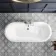 Grosvenor 1700mm Roll Top Bath - Black Ball Feet