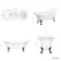 Tonbridge 1600mm Roll Top Bath - Black Claw Feet