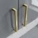 Harper Stone Grey Wall Hung Cabinet 600x600mm - Brushed Brass Accents