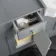 Monaco Dove Grey Side Cabinet Unit 300mm - Brushed Brass Accents