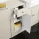 Monaco Chalk White Side Cabinet Unit 300mm - Brushed Brass Accents