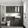 Monaco Graphite Grey Side Cabinet Unit 300mm - Brushed Brass Accents