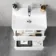 Corsica Gloss White Wall Hung Slimline Basin Drawer Vanity 500mm