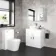 Avon Gloss White Vanity with Curved Counter Top Basin 800mm