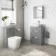 Avon Stone Grey Vanity Drawer with Curved Counter Top Basin 600mm