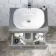 Avon Stone Grey Wall Hung Drawer Vanity with Curved Counter Top Basin 600mm