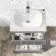 Avon Stone Grey Vanity Drawer with Marble Top & Curved Counter Top Basin 600mm