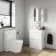 Trent Gloss White Vanity Drawer with Oval Counter Top Basin 600mm