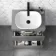 Trent Stone Grey Vanity Drawer with Curved Counter Top Basin 600mm