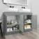 Trent Stone Grey Double Vanity with Marble Top & Curved Counter Top Basin 1200mm