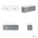 Trent Stone Grey Double Wall Hung Drawer Vanity with Marble Top & Oval Counter Top Basin 1200mm