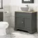 Lucia Graphite Grey Cabinet with Oak Effect Top 840mm - Excludes Counter Top Basin