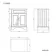 Lucia Inky Blue Cabinet with Oak Effect Top 640mm - Excludes Counter Top Basin
