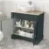 Lucia Inky Blue Vanity with Oak Effect Top & Round Counter Top Basin 840mm