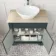 Lucia Inky Blue Vanity with Oak Effect Top & Oval Counter Top Basin 840mm