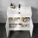 Avon Gloss White Basin Vanity 800mm - Black Accents