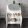 Avon Gloss White Counter Top Vanity with Marble Top 600mm - Black Accents