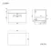 Avon Gloss White Wall Hung Counter Top Vanity with Marble Top 600mm - Black Accents