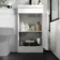 Avon Gloss White Basin Vanity and Back To Wall Unit 950mm - Black Accents