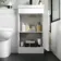 Avon Gloss White Combination Vanity Basin and Aruba Toilet 950mm - Black Accents