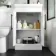 Avon Gloss White Combination Vanity Basin and Aruba Toilet 1000mm - Black Accents