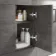 Harper Charcoal Elm Side Cabinet Unit 300mm - Black Accents