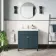 Bermuda Inky Blue Basin Vanity 800mm - Brushed Brass Accents