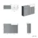 Monaco Dove Grey Basin Vanity and Back To Wall Toilet Unit 1200mm (Excludes Pan & Cistern) - Brushed Brass Accents