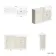 Monaco Chalk White Combination Vanity Basin with Marble Top 1200mm (Excludes Pan & Cistern) - Brushed Brass Accents
