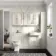 Monaco Chalk White Combination Vanity Basin with Marble Top 1500mm (Excludes Pan & Cistern) - Brushed Brass Accents