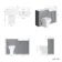 Monaco Dove Grey Combination Vanity Basin with Marble Top & Atlanta Toilet 1200mm - Brushed Brass Accents