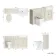 Monaco Chalk White Combination Vanity Traditional Basin and Hudson Toilet with Wooden Seat 1500mm - Brushed Brass Accents