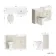 Monaco Chalk White Combination Vanity Traditional Basin with Marble Top & Hudson Toilet with Wooden Seat 1200mm - Brushed Brass Accents