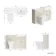 Monaco Chalk White Combination Vanity Traditional Basin with Marble Top & Atlanta Toilet 1200mm - Brushed Brass Accents