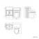 Monaco Graphite Grey Combination Vanity Traditional Basin and Seattle Toilet 1200mm - Brushed Brass Accents